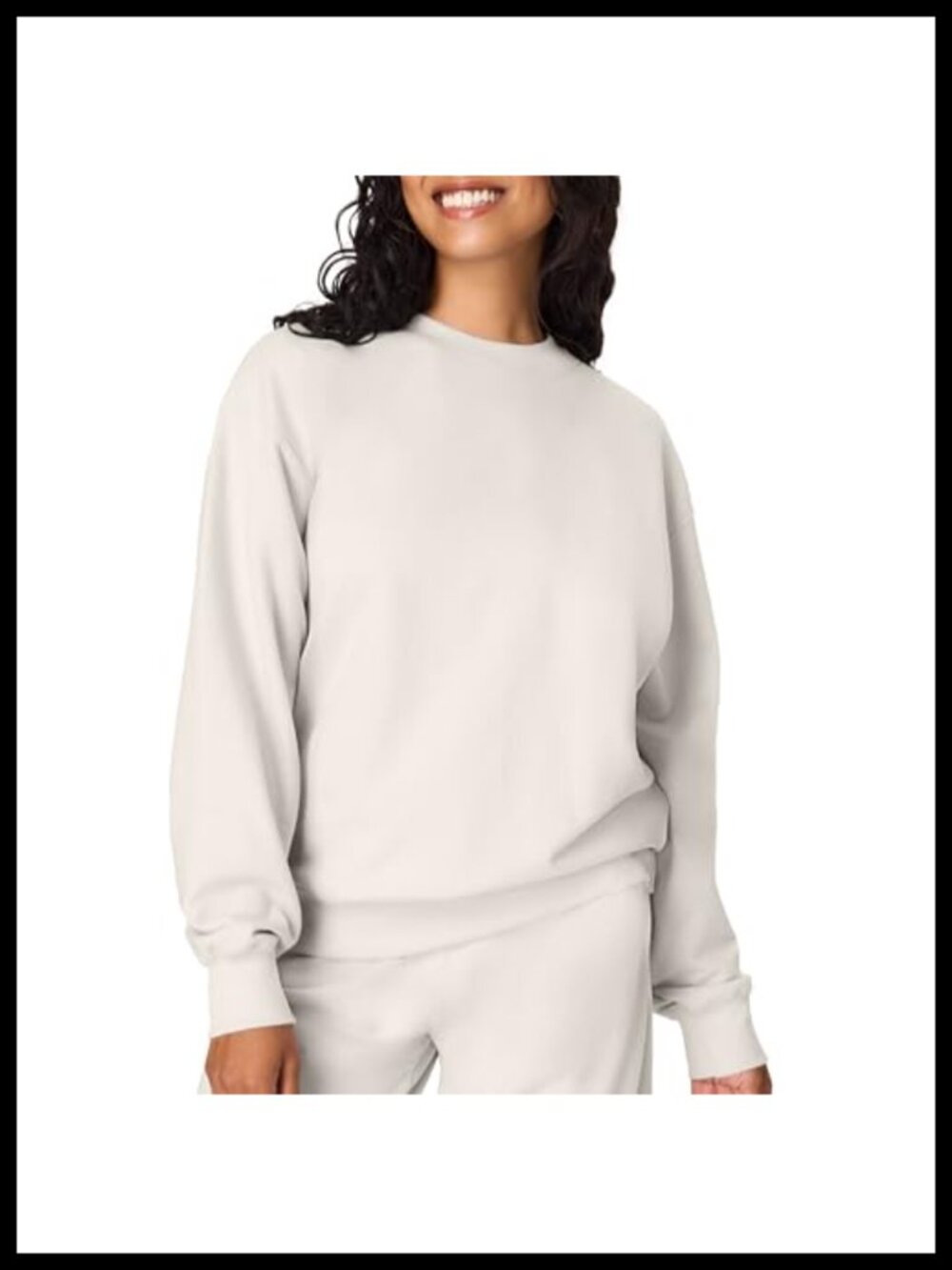 Midweight Fleece Crewneck Sweatshirt Relaxed Fit Pullover